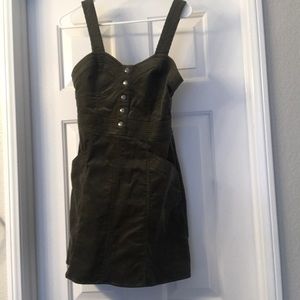 Green corduroy dress